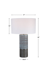 Uttermost Prova Gray Textured Table Lamp