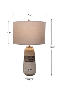 Uttermost Comanche White Crackle Table Lamp