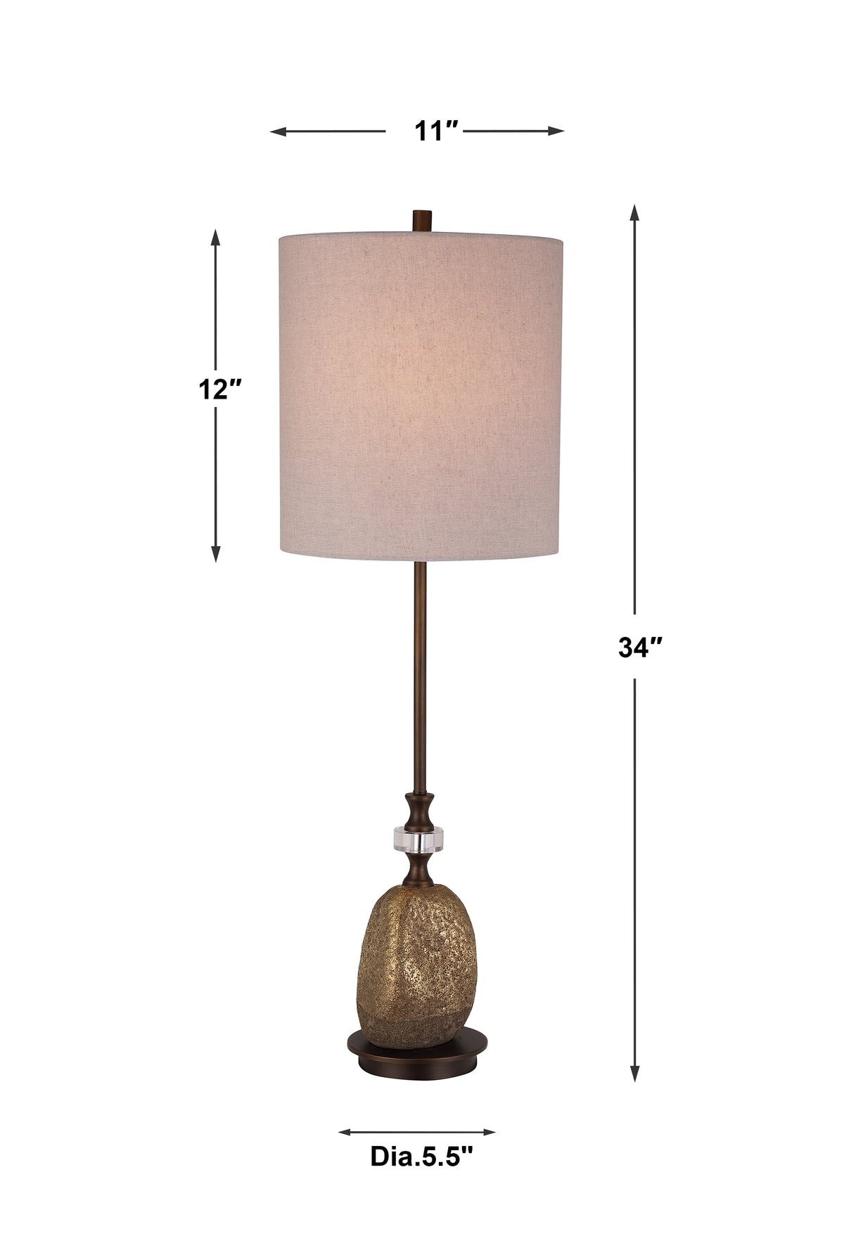 Uttermost Aurum Gold Buffet Lamp