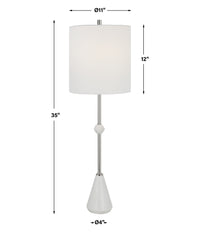 Uttermost Chantilly Modern White Buffet Lamp