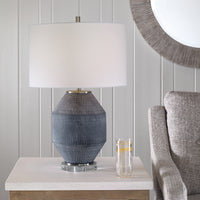 Uttermost Blackjack Charcoal Table Lamp