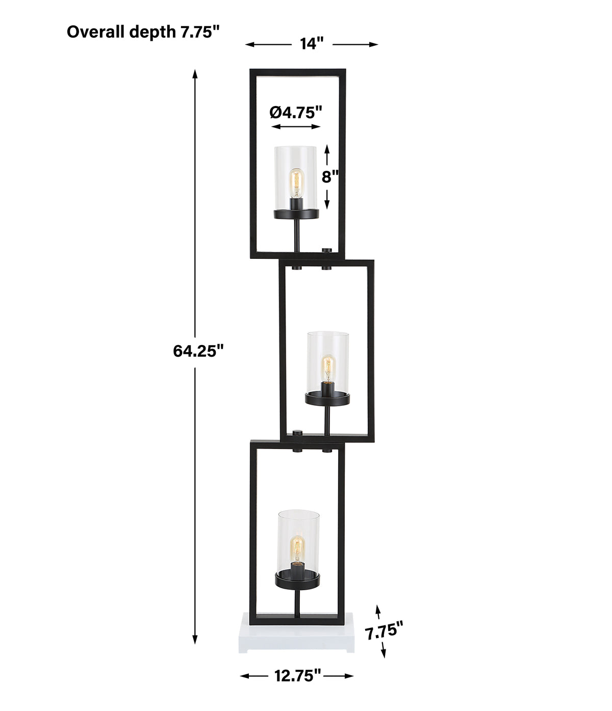 Uttermost Cielo Black Floor Lamp