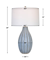 Uttermost Veston Blue Glaze Table Lamp