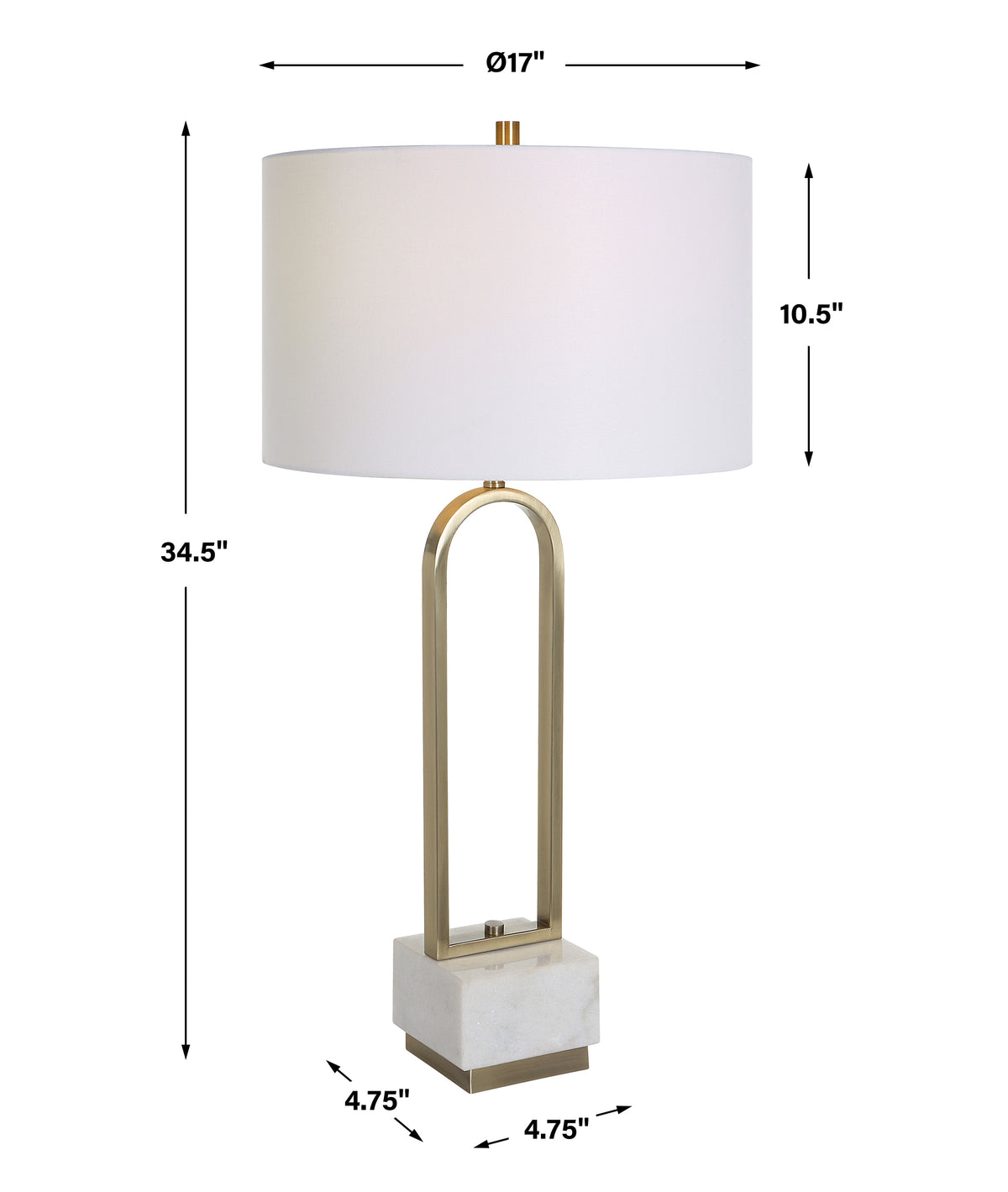 Uttermost Passage Brass Arch Table Lamp