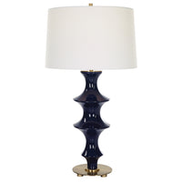 Uttermost Coil Sculpted Blue Table Lamp