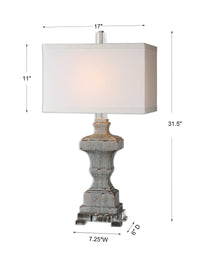 Uttermost San Marcello Blue Glaze Lamp