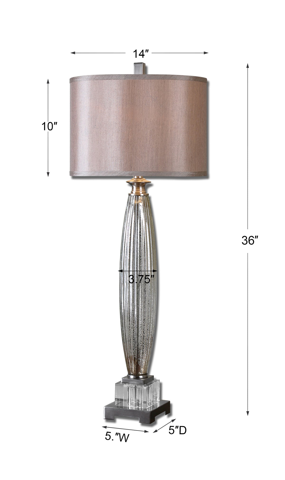 Uttermost Loredo Mercury Glass Table Lamp