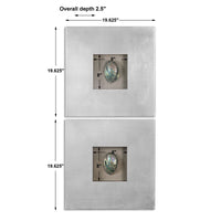 Uttermost Abalone Shells Silver Wall Art, S/2