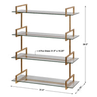 Uttermost Auley Gold Wall Shelf