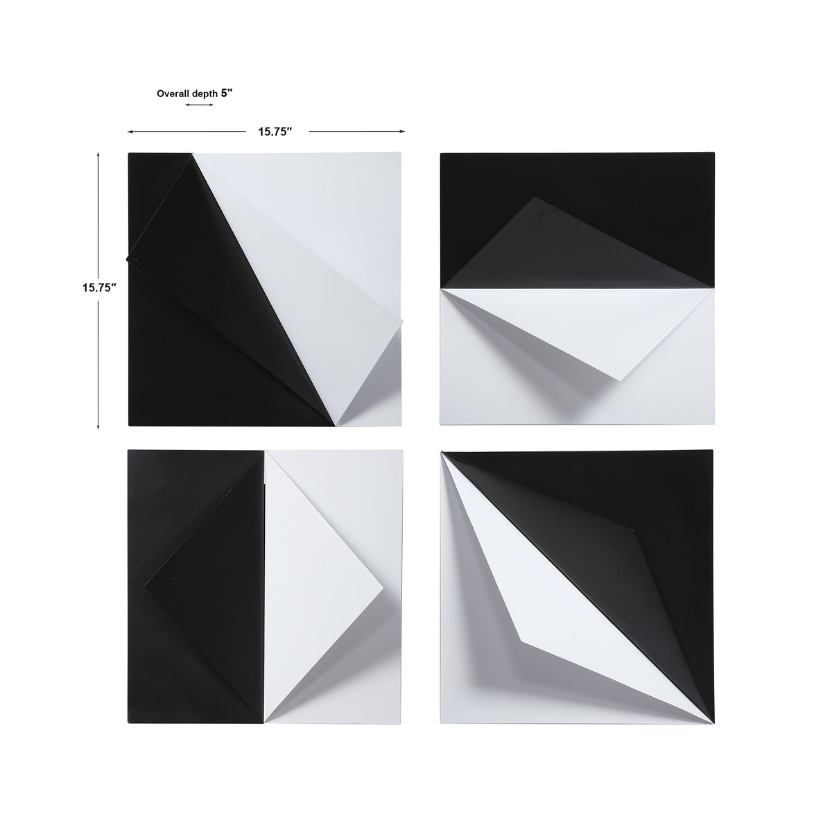 Uttermost Origami Metal Wall Decor, S/4