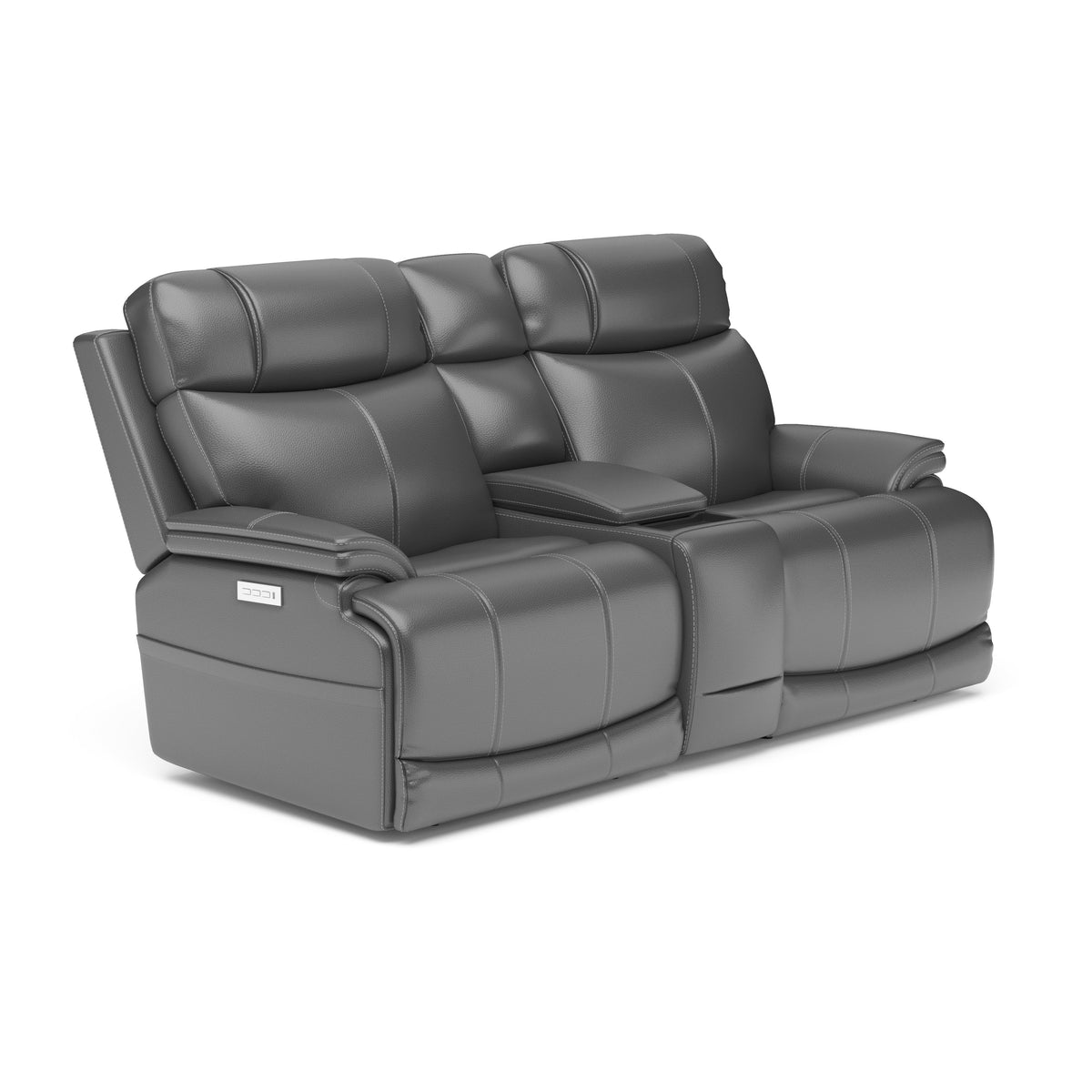 Logan Power Reclining Loveseat with Console & Power Headrests & Lumbar