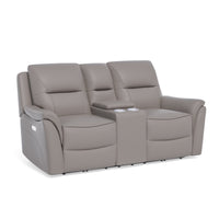Fallon Power Reclining Loveseat with Console & Power Headrests