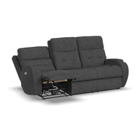 Strait Power Reclining Sofa with Power Headrests