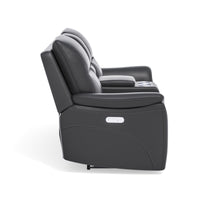 Fallon Power Reclining Loveseat with Console & Power Headrests