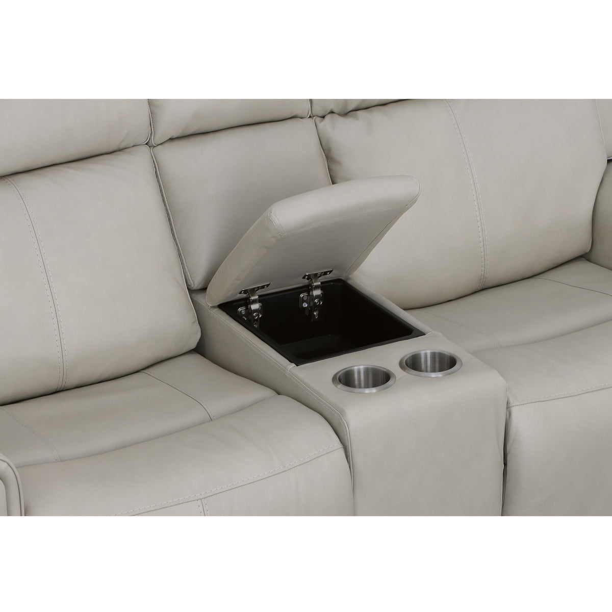 Barnett Power Reclining Loveseat with Console & Power Headrests & Lumbar