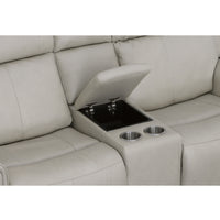 Barnett Power Reclining Loveseat with Console & Power Headrests & Lumbar
