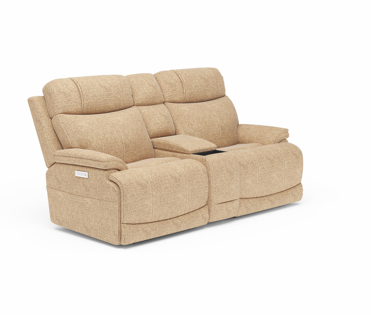 Logan Power Reclining Loveseat with Console & Power Headrests & Lumbar