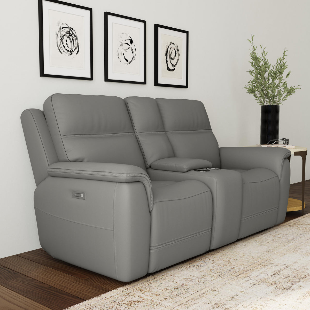 Sawyer Power Reclining Loveseat with Console & Power Headrests & Lumbar