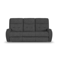 Strait Power Reclining Sofa with Power Headrests