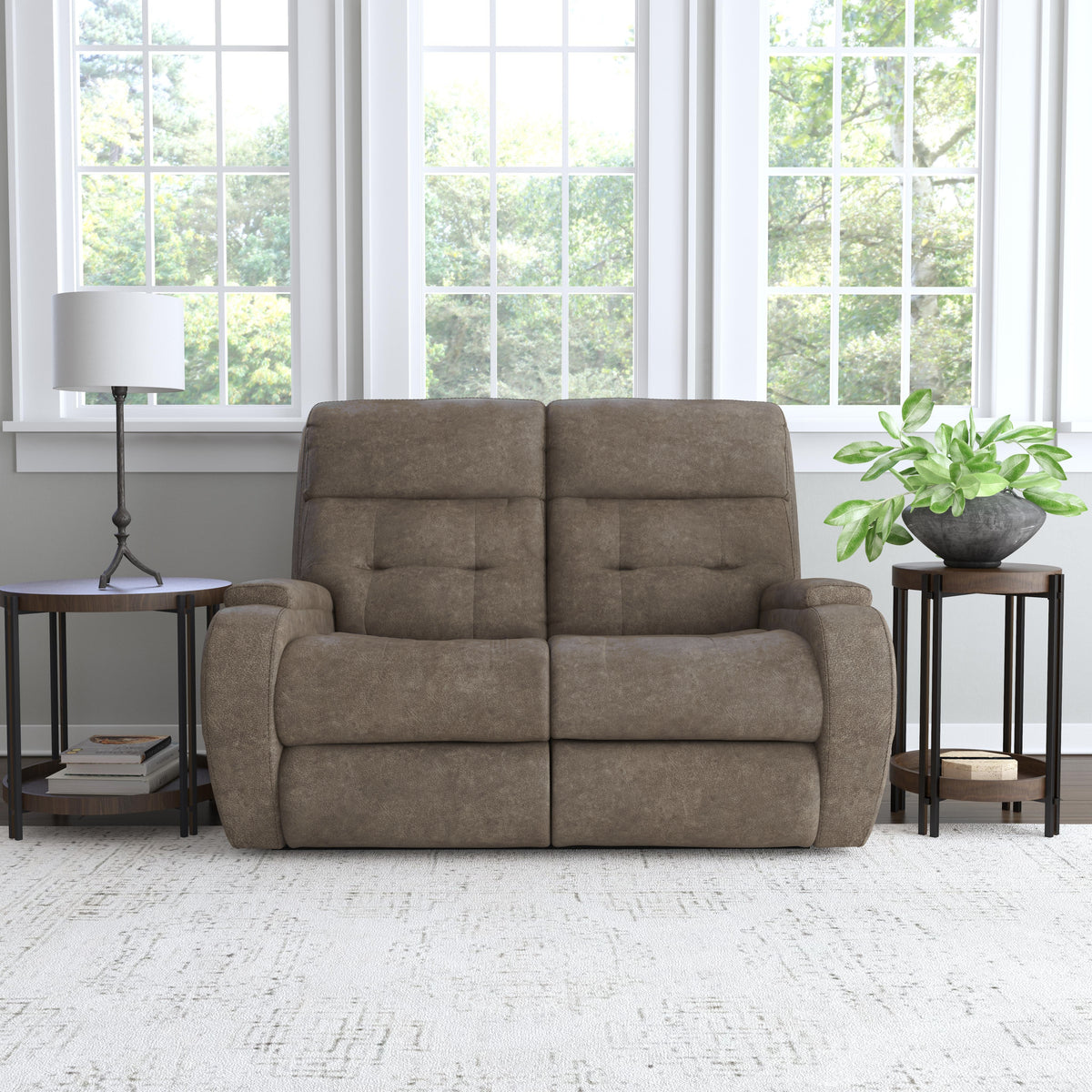 Strait Power Reclining Loveseat with Power Headrests