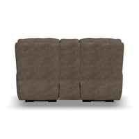 Strait Power Reclining Loveseat with Console & Power Headrests