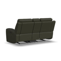 Iris Power Reclining Loveseat with Console & Power Headrests