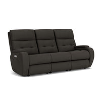 Strait Power Reclining Sofa with Power Headrests