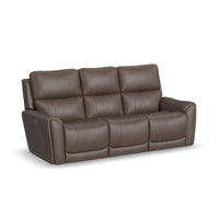 Power Reclining Sofa with Console & Power Headrests & Lumbar