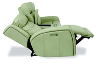 Grant Power Reclining Loveseat with Console & Power Headrests