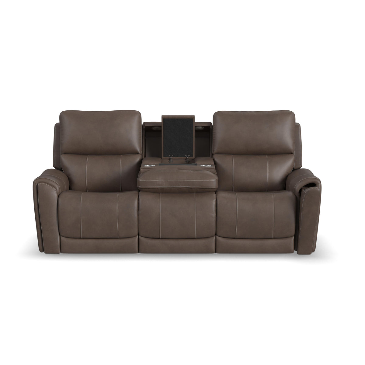 Power Reclining Sofa with Console & Power Headrests & Lumbar