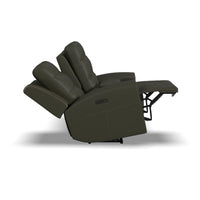 Iris Power Reclining Loveseat with Console & Power Headrests