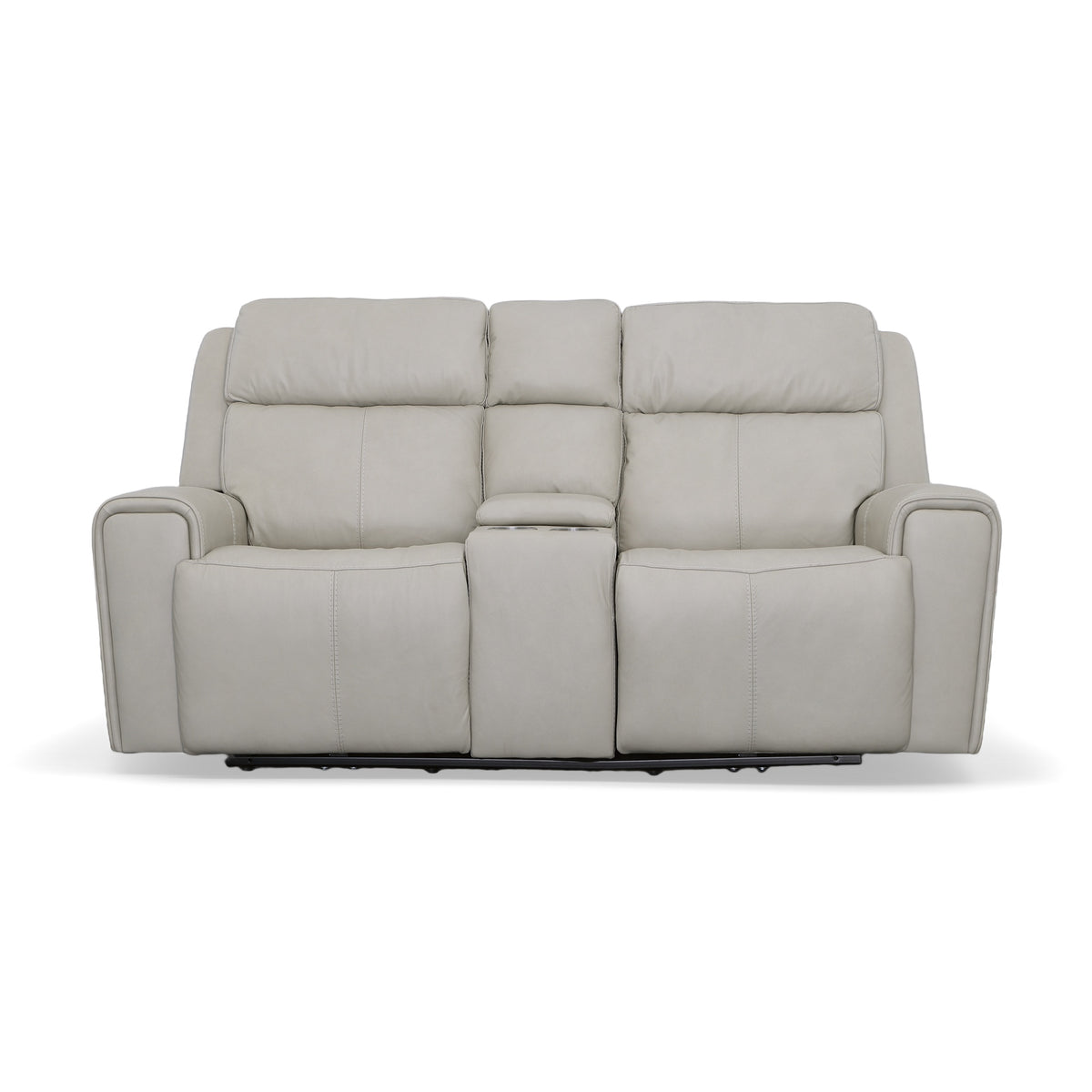 Barnett Power Reclining Loveseat with Console & Power Headrests & Lumbar