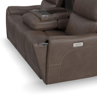 Power Reclining Sofa with Console & Power Headrests & Lumbar