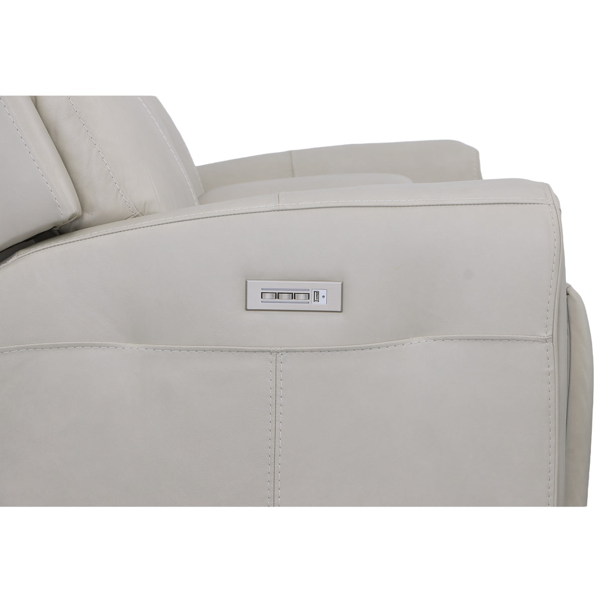 Barnett Power Reclining Loveseat with Console & Power Headrests & Lumbar