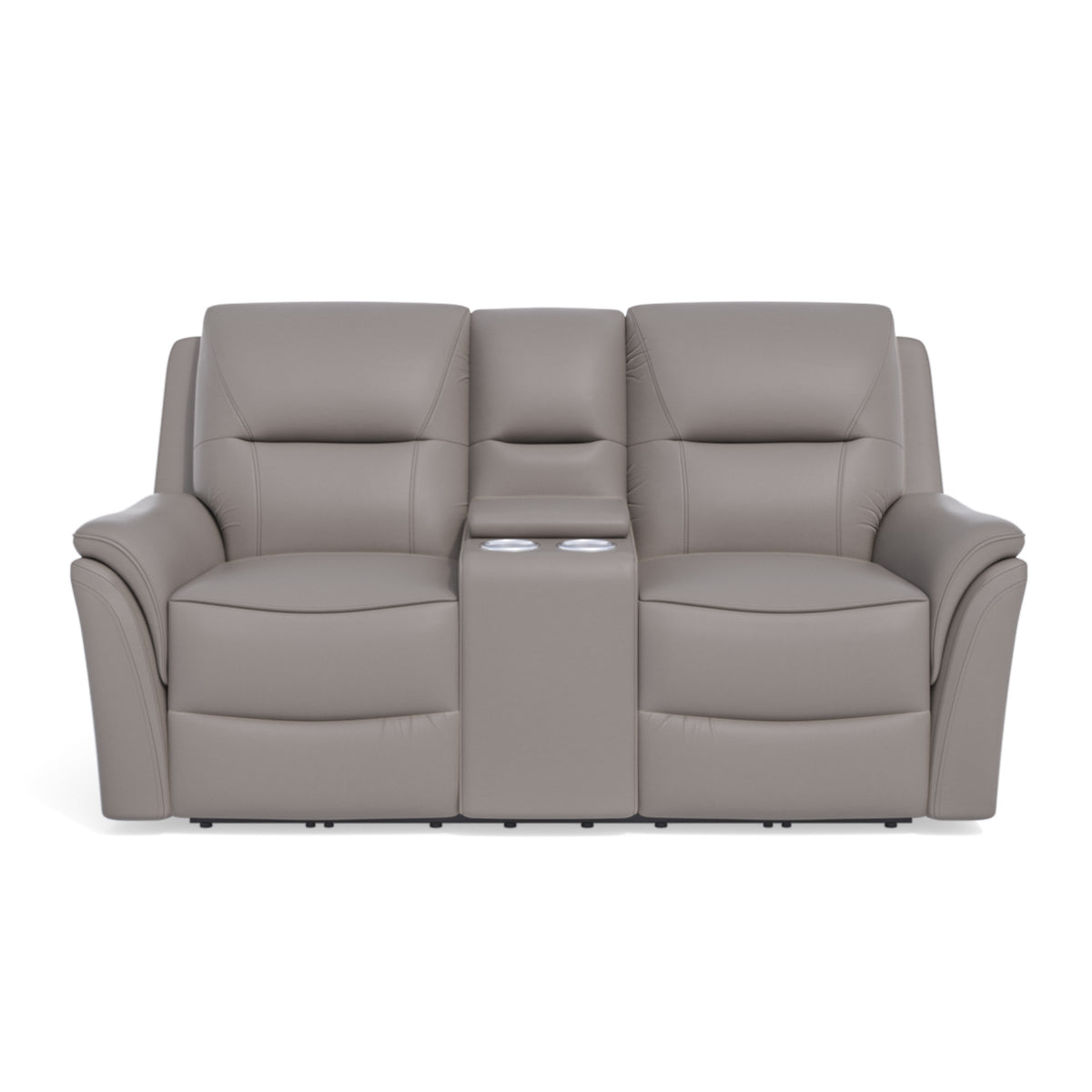 Fallon Power Reclining Loveseat with Console & Power Headrests