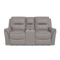 Fallon Power Reclining Loveseat with Console & Power Headrests