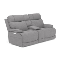 Logan Power Reclining Loveseat with Console & Power Headrests & Lumbar