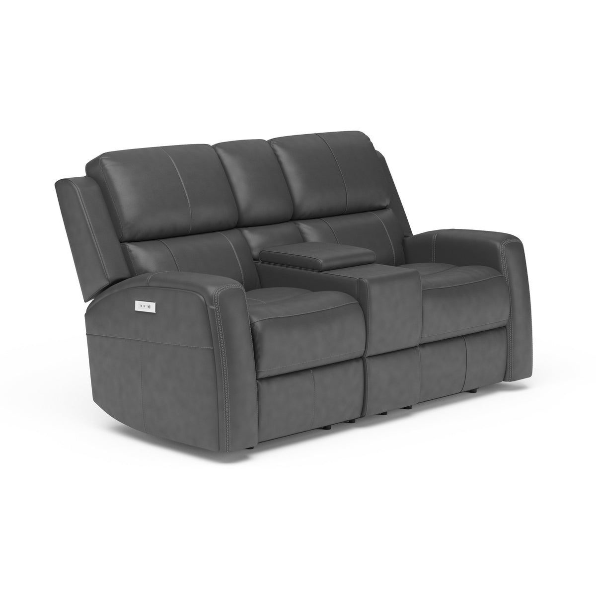 Linden Power Reclining Loveseat with Console & Power Headrests & Lumbar