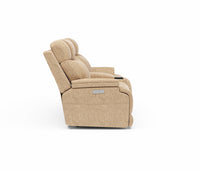 Logan Power Reclining Loveseat with Console & Power Headrests & Lumbar