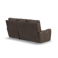 Power Reclining Sofa with Console & Power Headrests & Lumbar