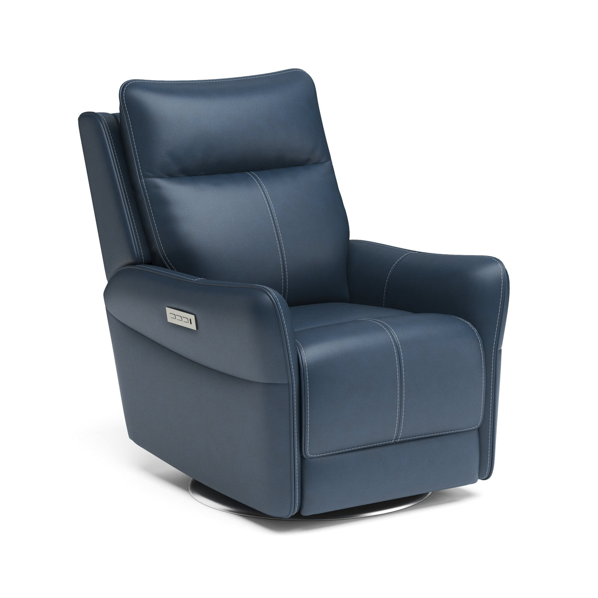 Spin Swivel Power Recliner with Power Headrest & Lumbar