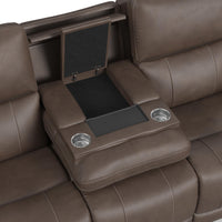 Power Reclining Sofa with Console & Power Headrests & Lumbar