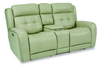 Grant Power Reclining Loveseat with Console & Power Headrests