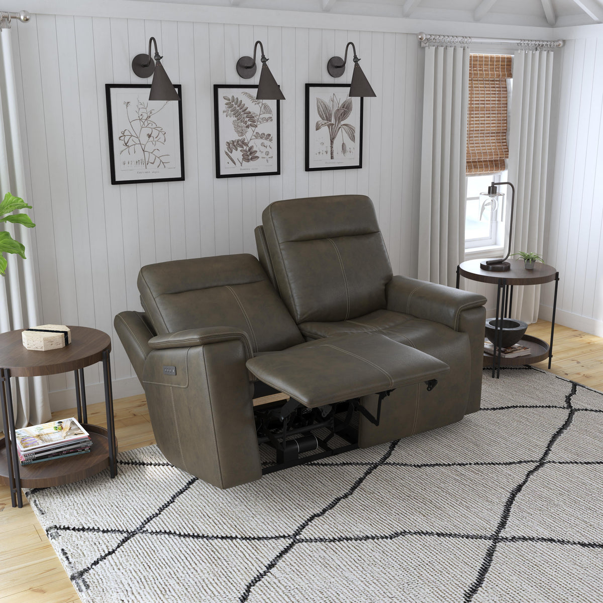 Odell Power Reclining Loveseat with Power Headrests & Lumbar