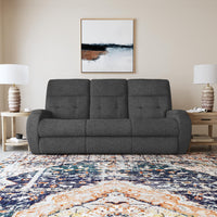 Strait Power Reclining Sofa with Power Headrests