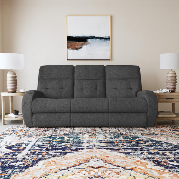 Strait Power Reclining Sofa with Power Headrests