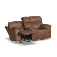 Jackson Power Reclining Loveseat with Console & Power Headrests