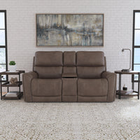 Power Reclining Loveseat with Console & Power Headrests & Lumbar