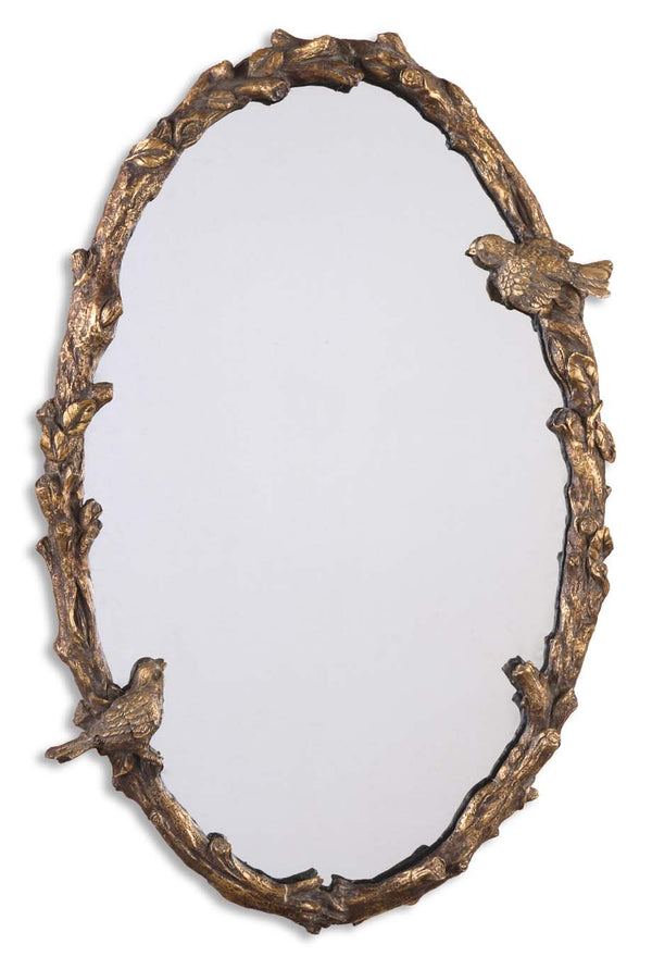 Uttermost Paza Oval Vine Gold Mirror