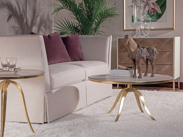 Crystal Stone Round End Table